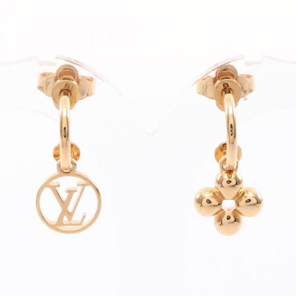 LOUIS VUITTON Gold Earrings - Picture 1 of 6